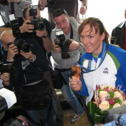 Sprejem olimpijke Petre Majdič (photo: Helena Škrlec in Urška Rutar)