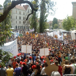 Študentski protesti  (photo: Petra Stopar)