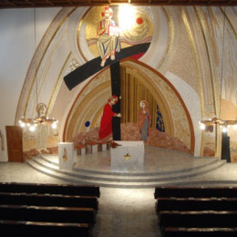 Rupnikov mozaik v cerkvi sv. Helene na Pertoči (photo: Župnija Pertoča)