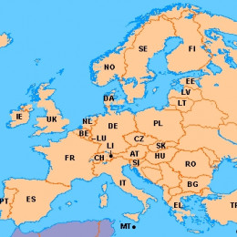Zemljevid Evrope (photo: google.com)