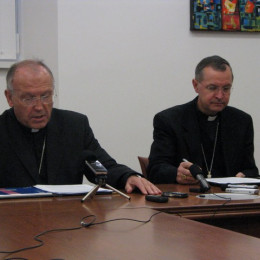 Ljubljanski nadškof Anton Stres in mariborski nadškof Marjan Turnšek (photo: ARO)