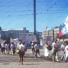 Za svobodno Slovenijo: Slovenske demonstracije v Göteborgu (photo: arhiv Stanka Ratajca)