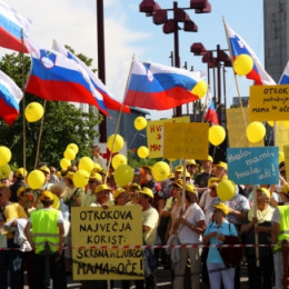 Protestniki proti družinskemu zakoniku (photo: 24kul.si)