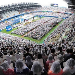 Maša na stadionu v Daejeonu (photo: CTV/AP)