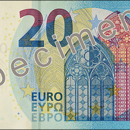 Nov bankovec za 20 evrov (photo: https://www.ecb.europa.eu/)