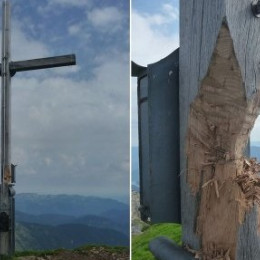 Poškodovan križ na gori Schafreuter (photo: google)