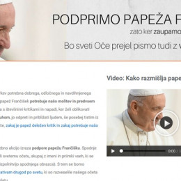 Akcija v podporo papežu Frančišku (photo: operando.org)