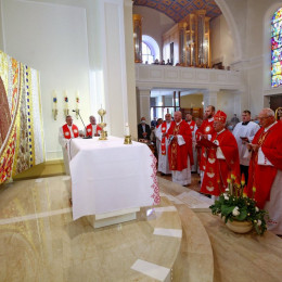 Pri relikvijah blaženega Alojzija Grozdeta (photo: Vatican News)