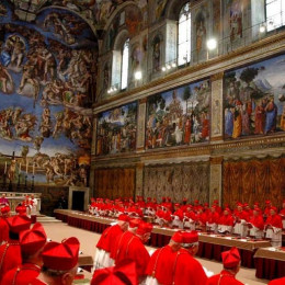 Kardinali v sikstinski kapeli (photo: Vatican Media)