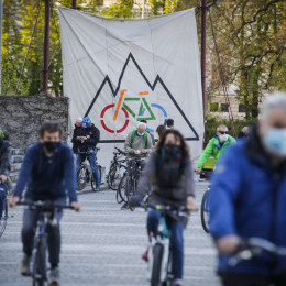 Petkov protest na kolesih (photo: Anže Malovrh / STA)