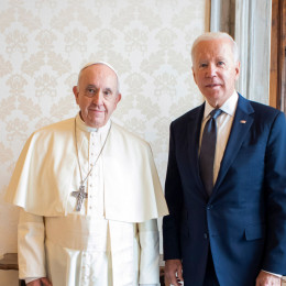 Papež Frančišek in predsednik Joe Biden (photo: Divisione Produzione Fotografica)