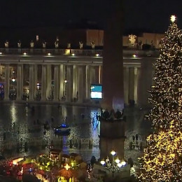 Božično drevo in jaslice v Vatikanu (photo: Posnetek zaslona)