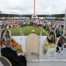 Prizorišče prvega papeževega srečanja s staroselci v Kanadi (photo: Sveti sedež)