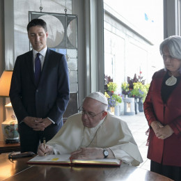 Papež v Quebecu (photo: Vatican Media)