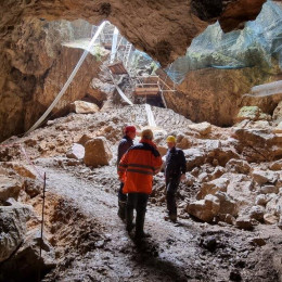 Morišče Macesnova Gorica med izkopavanjem posmrtnih ostankov žrtev povojnih pobojev (photo: Škofija Novo mesto)