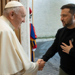 Zelenski na obisku pri papežu (photo: VaticanMedia)