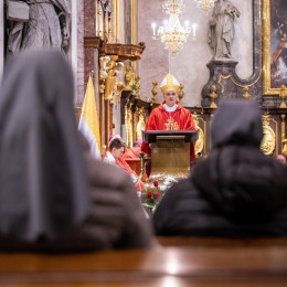 Škof Andrej Saje v ljubljanski stolnici (photo: Rok Mihevc/SŠK)