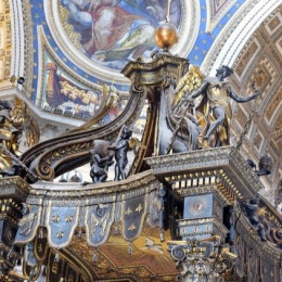 Zgornji del baldahina nad grobom sv. Petra (photo: Vatican Media)