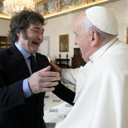 Papež Frančišek in Javier Gerard Milei (photo: Vatican Media)