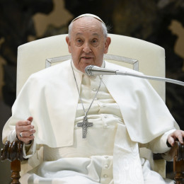 Papež med današnjo katehezo (photo: Vatican media)