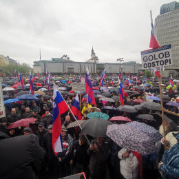 Zbrani na protestu  (photo: FB Pavel Rupar)