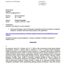 Odgovor MKGP glede vložitve zaprosila za pomoč za pozebo (photo: ARO)