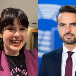 Nika Kovač, Matej Tonin (photo: Vir: Facebook Inštitut 8. marec in Matej Tonin)