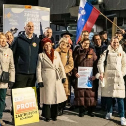 Osrednji nosilci kampanje proti zakonu o asistiranem samomoru (photo: Pohod za življenje fb)