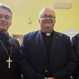Evangeličanski škof Leon Novak, koprski škof Peter Štumpf, evangeličanski duhovnik v Izoli  Dušan Barišić (photo: Škofija Koper)