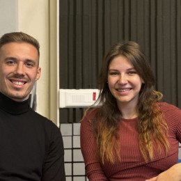 Janez Marinko in Zala Klopčič (photo: Jernej Dragar)