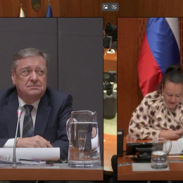 Župan Zoran Janković in predsednica preiskovalne komisije Anja Bah Žibert (photo: Posnetek zaslona)