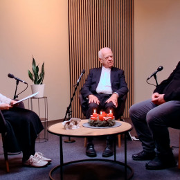 Meta Potočnik je v Radijski katehezi gostila Mira Šlibarja in Nika Šavlija (photo: Izidor Šček)