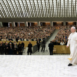 Papež Leon XIV. v dvorani Pavla VI. (photo: Vatican Media)