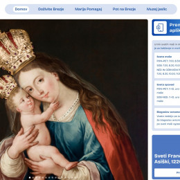 Nova spletna stran svetišča Marije Pomagaj (photo: Zajem zaslona)