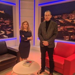 Novinarka Tanja Dominko in dr. Žiga Turk (photo: Alen Salihović)