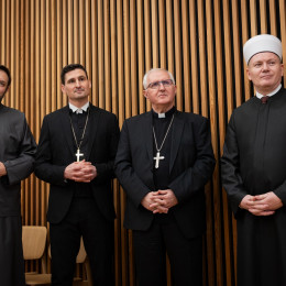 Skupna izjava za medije ob robu medreligijskega zajtrka (photo: STA / Bor Slana)