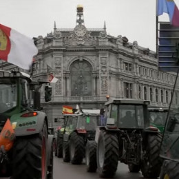 Protest španskih kmetov. Madrid je prometno ohromljen. (photo: Union de Uniones de Agricultores y Ganaderos)