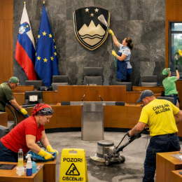 Spomladansko čiščenje v državnem zboru (photo: Fotografija je ustvarjena z umetno inteligenco)