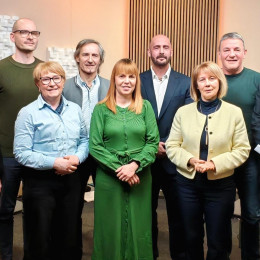 Udeleženci predvolilnega soočenja o odnosu do civilne družbe in verskih skupnosti (photo: Mirjam Judež)