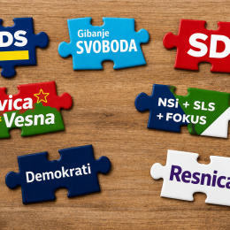 Politična sestavljanka - ustvarjeno z umetno inteligenco (photo: ChatGPT - Open AI)