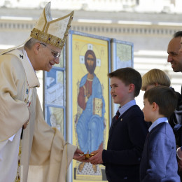Papež med sveto mašo na veliko noč (photo: Vatican media)