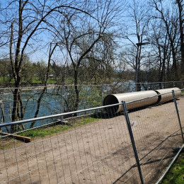 Gradnja kanala C0 na trasi pri hipodromu Stožice (photo: STA / Neža Petan)