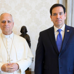 Leon XIV. in Marco Rubio (photo: Vatican Media)