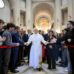 Papež med študenti univerze Le Sapienza (photo: Vatican media)