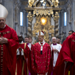 Papež Leon XIV. med sveto mašo  (photo: Vatican Media)