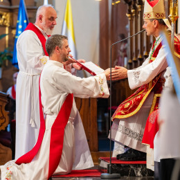 Br. Dominik Papež in škof Andrej Saje (photo: Rok Mihevc)
