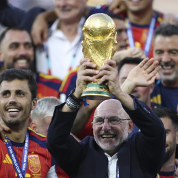 Finale svetovnega prvenstva med Španijo in Argentino na svetovnem prvenstvu v ZDA, Mehiki in Kanadi. Selektor španske nogometne reprezentance Luis de la Fuente. (photo: Xinhua/STA)