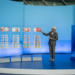 ECB je razkrila ožji izbor desetih oblikovnih predlogov za novo serijo evrskih bankovcev, ki temeljijo na temah Evropska kultura ter Reke in ptice (photo: ECB)