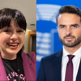 Nika Kovač, Matej Tonin (photo: Vir: Facebook Inštitut 8. marec in Matej Tonin)