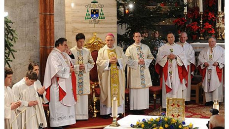 Duhovniki ob škofu (photo: www.rkc.si, s. Aleša)